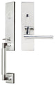 Champagne Lever, Mortise Entry Handleset, Left Hand, Polished Stainless Steel