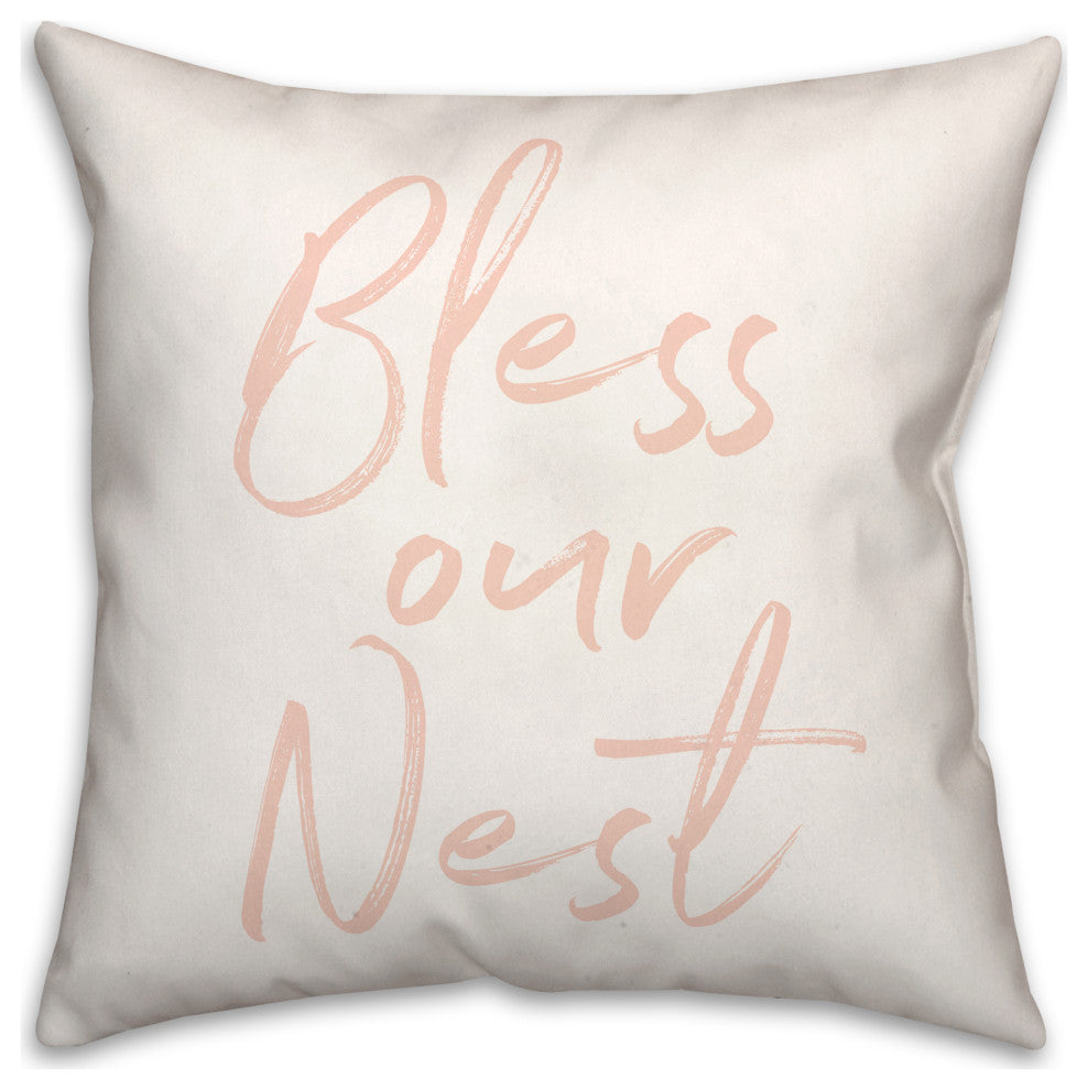 Bless Our Nest 18x18 Spun Poly Pillow