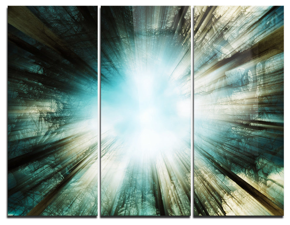 "Light From Sky" Digital Metal Wall Art, 3 Panels, 36"x28"