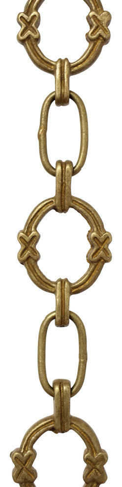 RCH Hardware Brass Round Chandelier Chain, Various Finishes, 2 Sizes, Antique Br