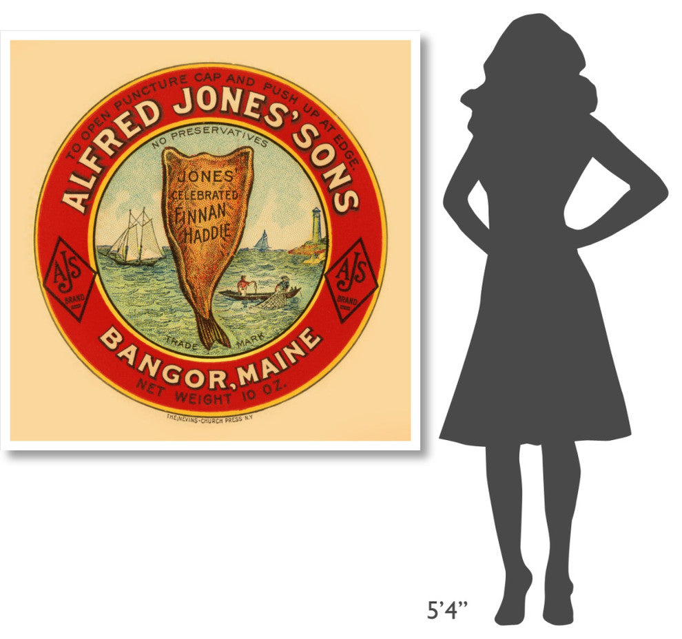 "Jones Celebrated Finnan Haddie" Digital Paper Print by Retrolabel, 46"x46"
