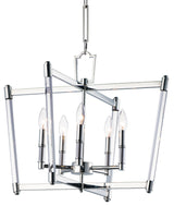 Maxim 16103 Lucent 5 Light 23"W Taper Candle Chandelier - Polished Nickel /