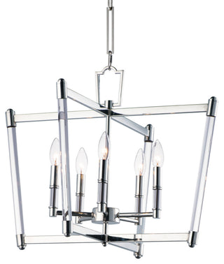 Maxim 16103 Lucent 5 Light 23"W Taper Candle Chandelier - Polished Nickel /