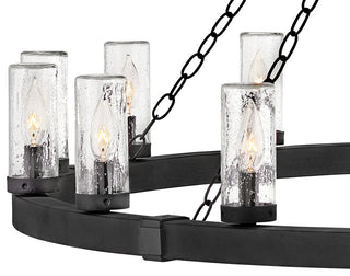 Hinkley Sawyer Outdoor Chandelier, Black, 15 Light