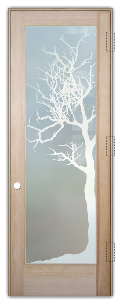 Interior Prehung Door or Interior Slab Door - Winter Tree - Douglas Fir...
