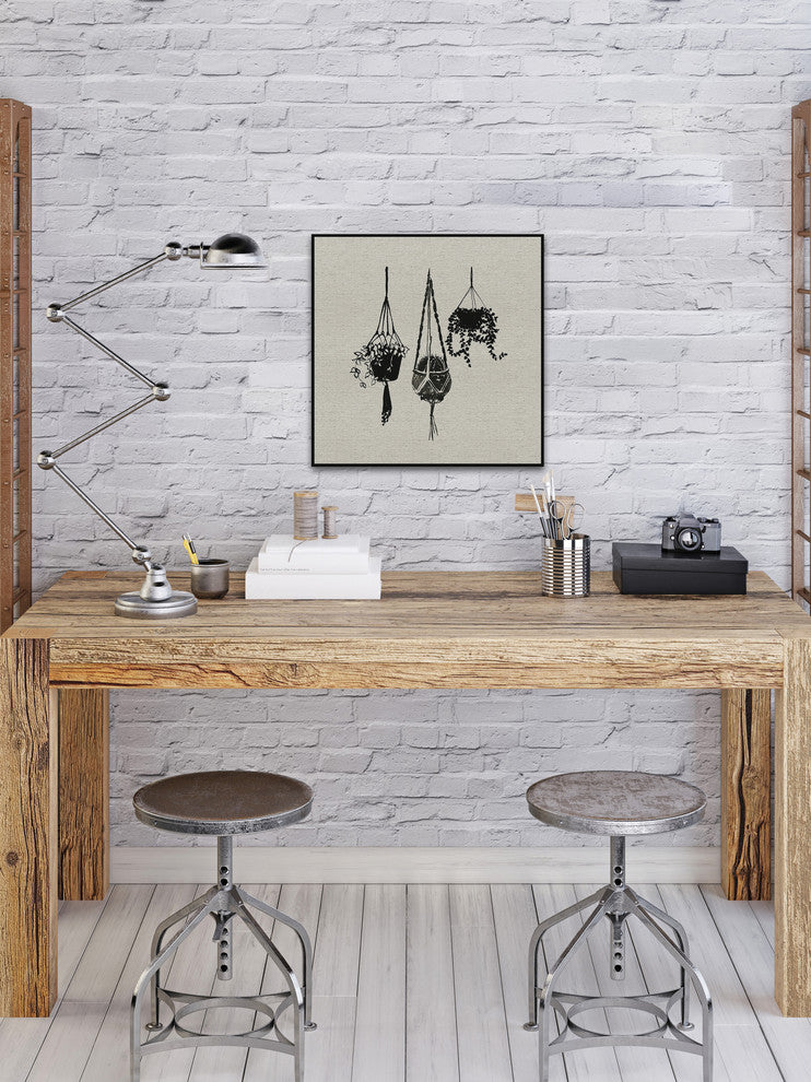 "Plants in the Air" Floater Framed Painting Print on Canvas, 48"x48"