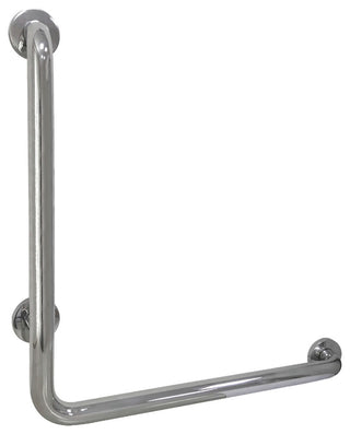 Kingston Brass 24"x 24" L-Shaped Grab Bar - Right Hand, Mirror
