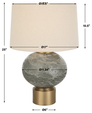 Uttermost Lunia Gray Glass Table Lamp