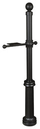 Fresno Direct Burial Mailbox Post with Single Arm, White