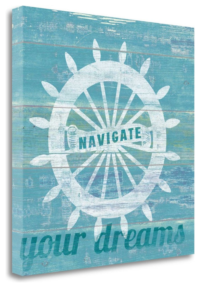 "Drift Captains Wheel" By Sue Schlabach, Giclee Print on Gallery Wrap Canvas