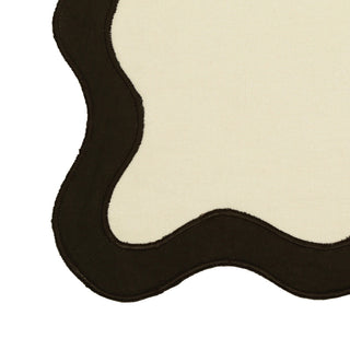 TOV Wavy Challah Cover, Cream & Black, Wavy