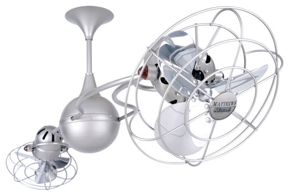 Italo Ventania Rotational Ceiling Fan, Polished Brass