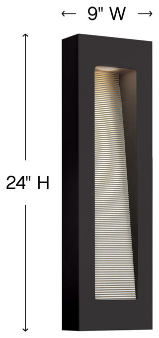 Hinkley Luna Large Wall Mount Lantern, Satin Black