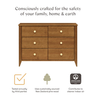Sprout 6-Drawer Double Dresser, Chestnut Natural