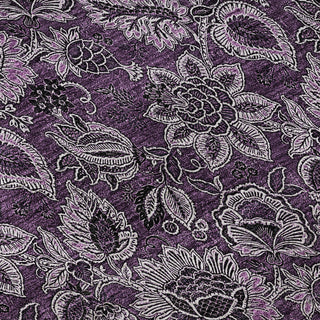 Premium Machine Washable Mayfield AMF661 Eggplant 2'3" x 7'6" Runner Rug