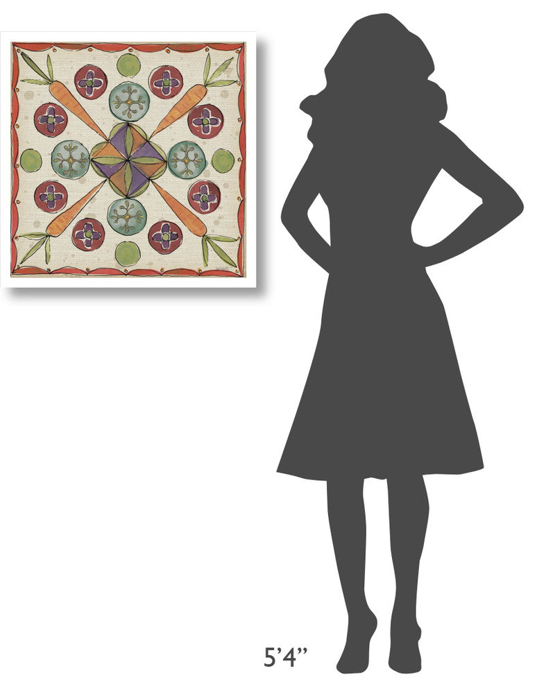 "Farmers Feast Tiles I" Digital Paper Print by Anne Tavoletti, 26"x26"