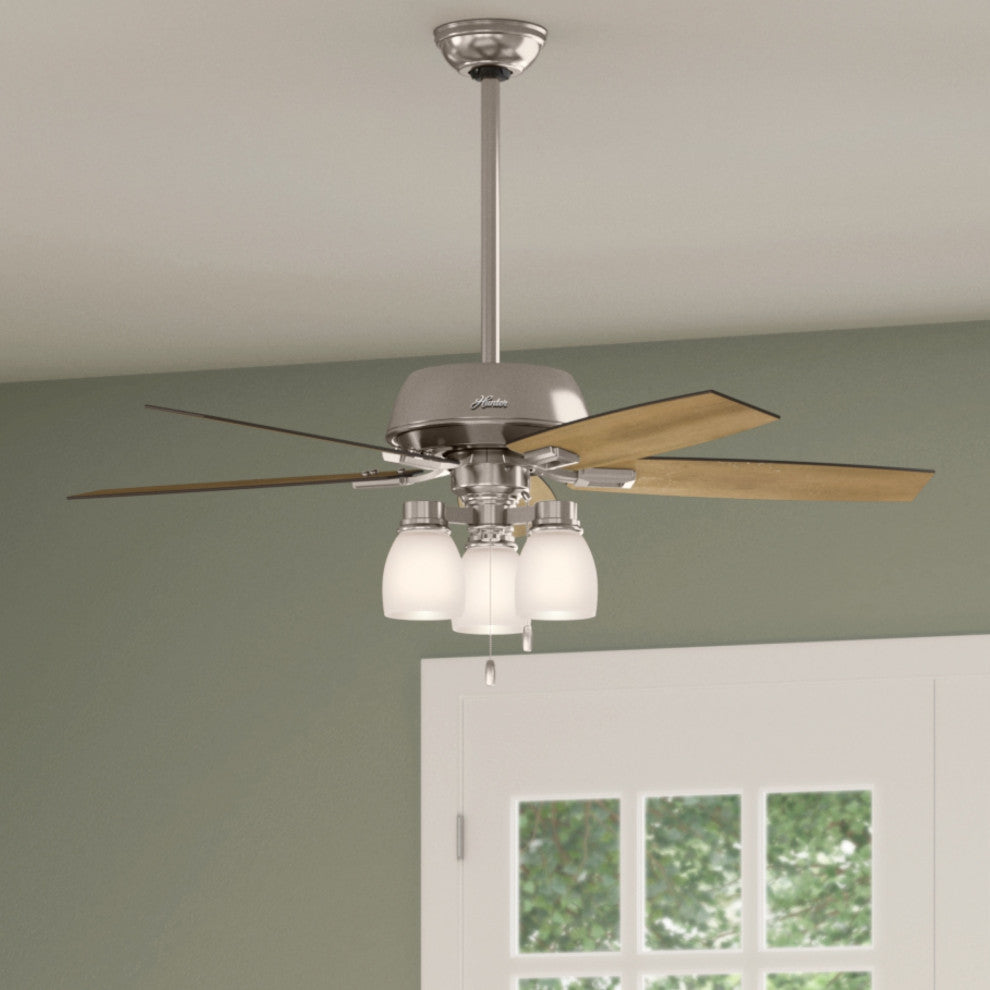 Hunter Fan Company 52" Donegan 3-Light Brushed Nickel Ceiling Fan