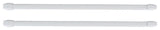 Set of 2 Adjustable Flat Sash Rod, White, 16" to 24"
