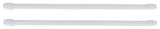 Set of 2 Adjustable Flat Sash Rod, White, 16" to 24"