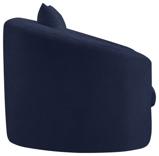 Penelope Upholstered Chair, Navy, Chenille Fabric