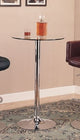 Coaster Abiline Modern Metal Glass Top Round Bar Table in Chrome