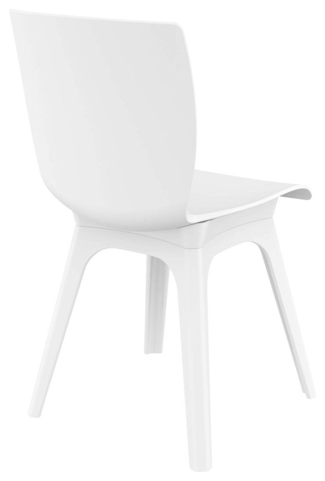 Compamia Mio PP Modern Chair, Set of 2, White