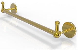 Prestige Skyline 36" Towel Bar with Integrated Hooks, Polished Brass