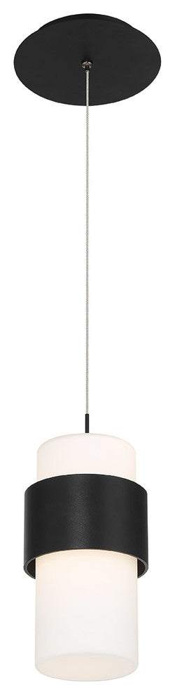 Banded 9" LED Mini Pendant 3000K, Black