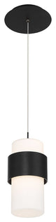 Banded 9" LED Mini Pendant 3000K, Black