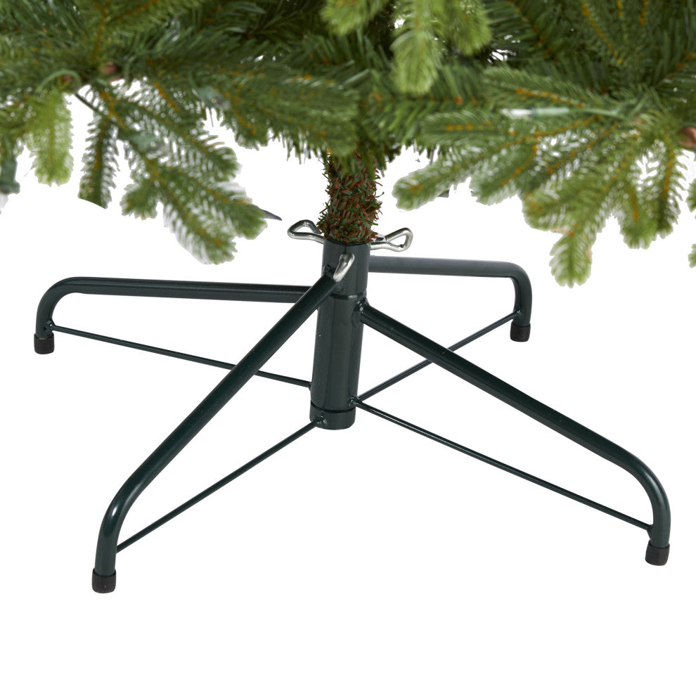 6.5' Washington Fir Faux Xmas Tree W/ 400 Clear Lights & 1110 Bendable Branches