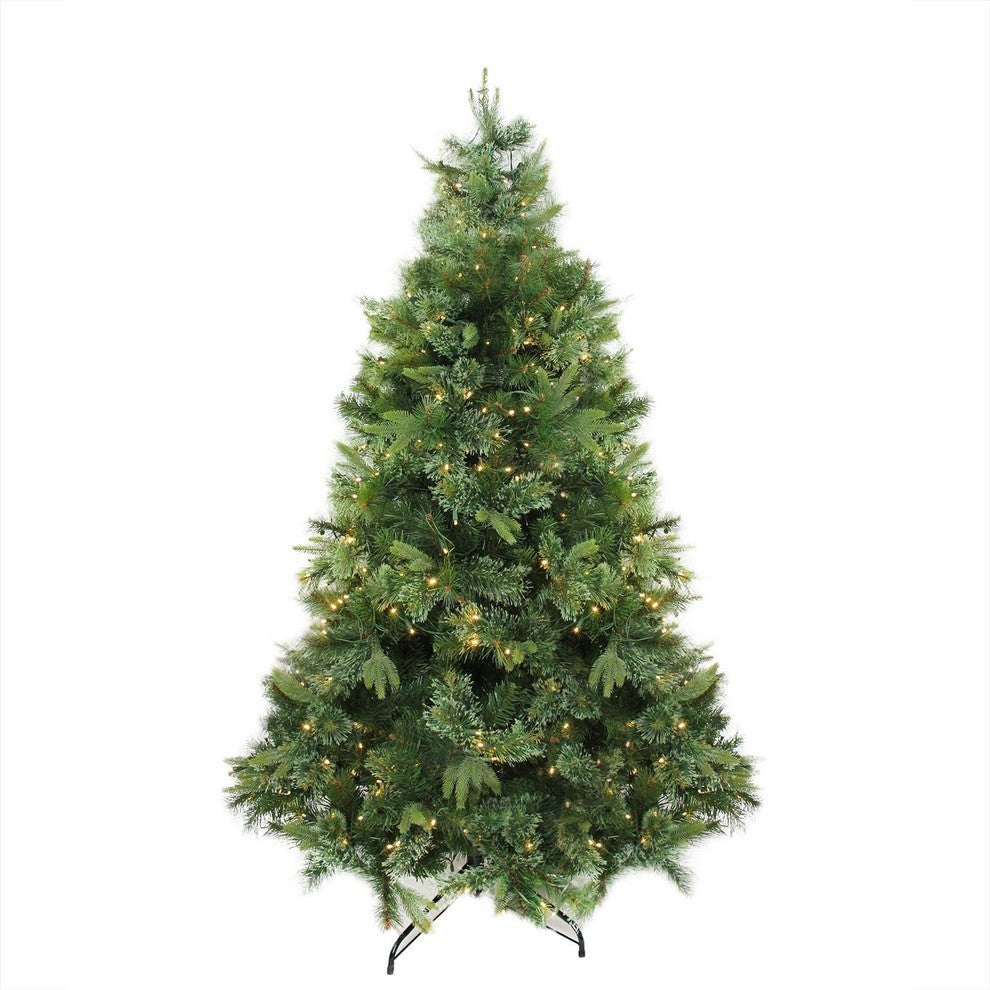 Pre-Lit Cashmere Mixed Pine Christmas Tree, LED Lights, 9.5'x67"