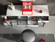 T09 Bedroom Make-up Vanity 55", White and Dark Gray, Matte Finish