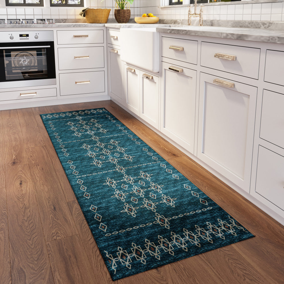Indoor/Outdoor Sedona SN3 Riverview Machine Washable 2'3" x 10' Runner Rug