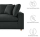 Modular Deep Sofa, Black, Fabric, Modern, Lounge Cafe Hotel Lobby Hospitality