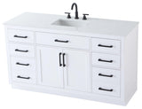 Home Living 60" Single Bathroom Vanity, White