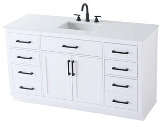 Home Living 60" Single Bathroom Vanity, White