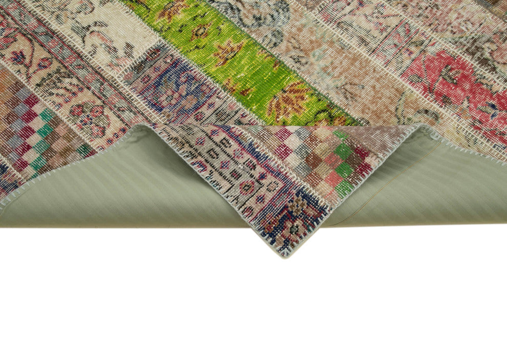 Rug N Carpet - Hand-Knotted Oriental 6' 7" x 9' 11" Over-dyed Patchwork Area Rug