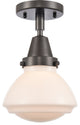 Innovations 447-1C-OB-G321 Olean 1 Light 6.75" Flush Mount, Oil Rubbed Bronze