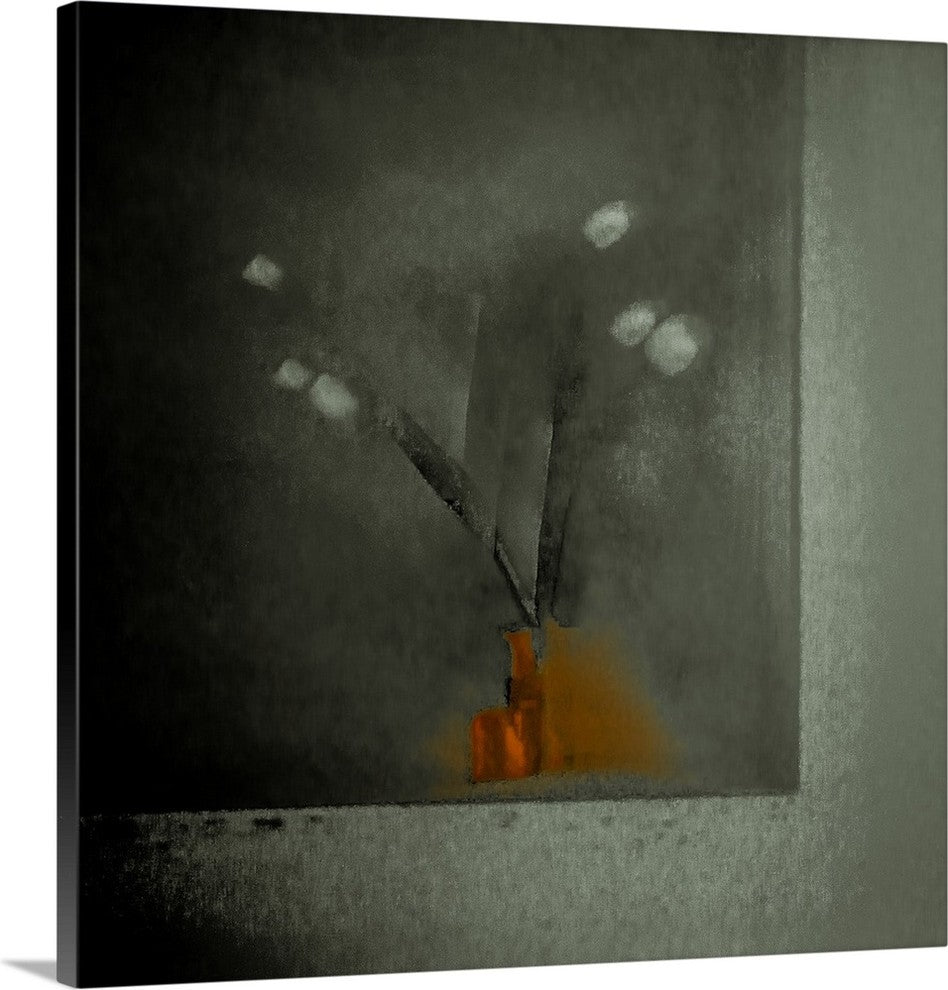 "Red Vase" Wrapped Canvas Art Print, 35"x35"x1.5"