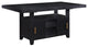 Yves Rubbed Charcoal Wood Counter Height Dining Table with Storage