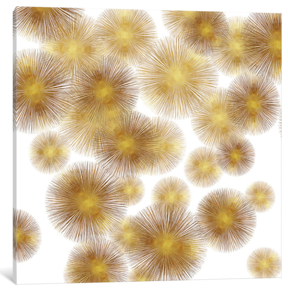 "Golden Sunbursts" by Abby Young, Canvas Print, 18"x18"