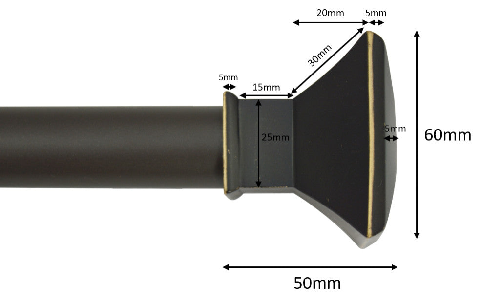 Versailles' Imperial Noire Quad Rod Set (32in - 86in), 72"-144"