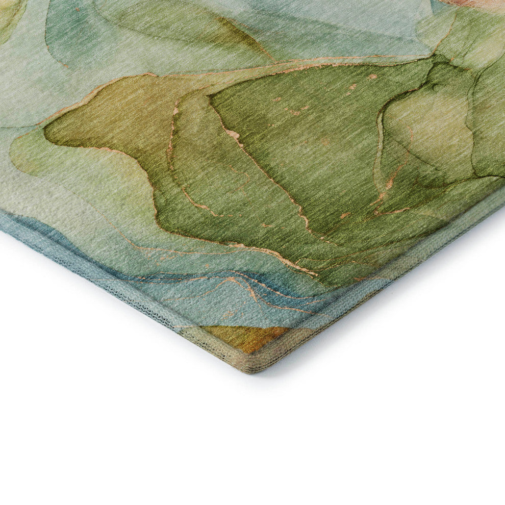 Premium Machine Washable Mayfield AMF504 Blue 5' x 7'6" Rug