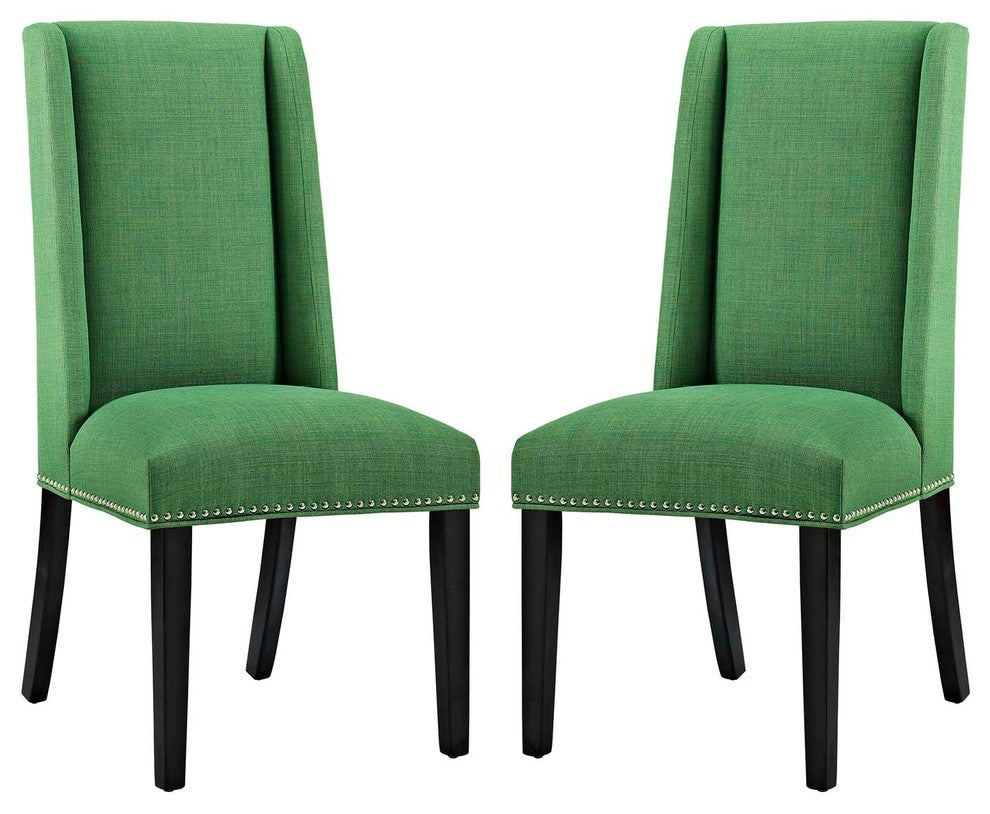 Baron Dining Chair Fabric Set of 2, Green