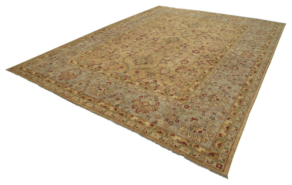 Rug N Carpet - Handmade Oriental 10' 2" x 13' 3" Decorative Oushak Area Rug
