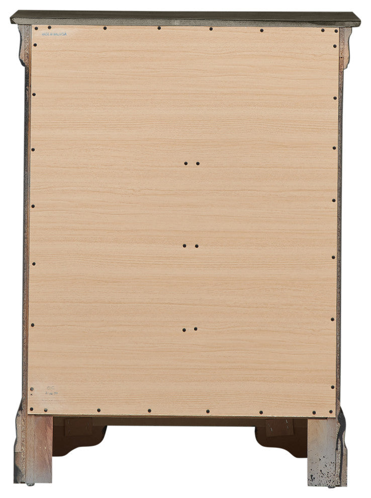 Louis Phillipe Gray 4 Drawer Chest of Drawers, 31, L. X 16, W. X 41, H.