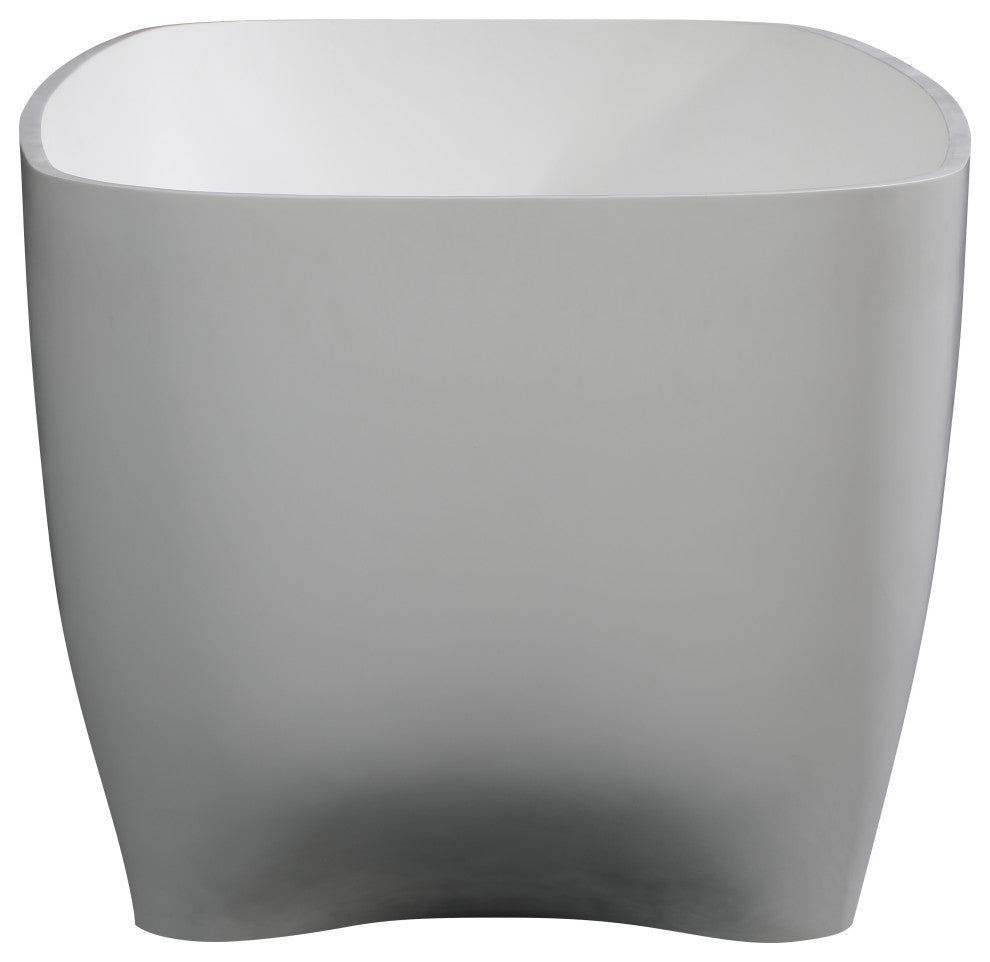 67" White Matte Solid Surface Resin Bathtub