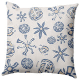 Fossil Formation Pillow, Blue, 18"x18"