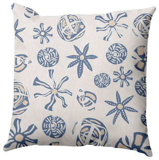 Fossil Formation Pillow, Blue, 18"x18"