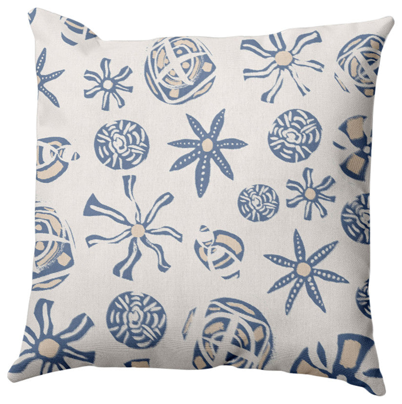 Fossil Formation Pillow, Blue, 18"x18"